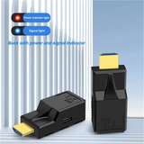 2Pcs 60M -Compatible Extender Rj45 Cat6 Cable 1080P Ethernet Extender Video Transmitter Adapter