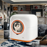Automatic Self-Cleaning Smart Cat Litter Box 60L Odor-Eliminating Capacity Anti-Pinch Safety APP Control Hands-Free Waste