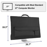27" Monitors Carrying Case Quick Release Buckles Supplies Folding with Rubber Handle Protective Travel Bag for Cable Home Travel