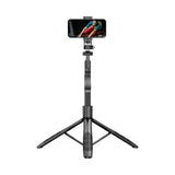 Aluminum Alloy Mobile Phone Tripod Extendable 1.6m Phone Stand Holder 360 Rotation Bluetooth-Compatible Wireless for IOS Android