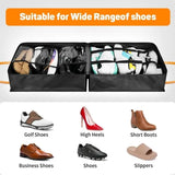 New Durable Waterproof Shoe Organizers with PVC Compartments and Zippered Pockets for 6 Pairs of Shoes