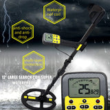 DT-3 Professional Underground Metal Detector 10M Depth with Waterproof Search Coil for Treasure Hunter and Gold