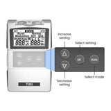 Adjustable TENS Unit Muscle Stimulator Electric EMS Therapy Massager with Lightweight Design And LCD Display for Pain Relief