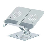 Adjustable 360° Rotatable Metal Book Stand for Reading/Laptop/Art, 10KG Heavy-Duty, 34.5cm Wide Panel, Ergonomic Design