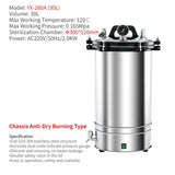 Digital Display Automatic Autoclave Sterilizer Overpressure Self-venting Labs Portable Sterilizer Medical Dental Steamer
