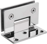 Stainless Steel Hinge Thickened Single-sided Wall Mount Glass Shower Fixing Clip Chrome BathDoor Hinge 90 Degree Folding Hinge