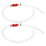 1Pair Brake Bleeder Hose 6MM Durable Reliable Long Lasting One Way Check Valve Tube Bleeding Tool Kit Universal for Motor