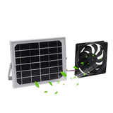 Solar Powered Exhaust Fan Outdoor Aluminum Frame Solar Panel Ventilation Fan Waterproof Design Indoor Exhaust Supplies For