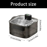 New Flows USB Powered Pet Water Fountain Cats in Transparent Black Large Capacity Quiet Easy to Design Water