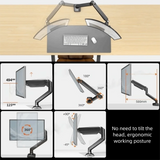 Adjustable Desktop Monitor Bracket 360 Rotation Bracket 13-32 Inch Screens Robotic Arm Floating Screen Effect Screen Free Lift