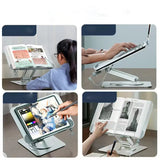 Adjustable 360° Rotatable Metal Book Stand for Reading/Laptop/Art, 10KG Heavy-Duty, 34.5cm Wide Panel, Ergonomic Design