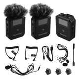Compact 2.4G Wireless Lavalier Mic Kit, Includes Noise-Canceling Transmitter And Receiver For Enhanced Audio Clarity