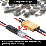 50Pcs Electric Wire Connector 2-Pin Dual-Wire Low-Voltage Quick-Connect Plug With Locking LED Light Strip Universal Compact Wire