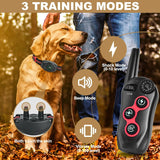 2 in 1 Bark Collar with Remote Range 1300ft, Dog Training Collar, Beep, Vibration,Shock,Waterproof Electric Dog Shock Collar