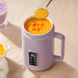 110V/220V Electric Slow Cooker Stew Pot Portable Cooking Pot Rice Cooker Stewing Porridge Soup Travel Kettle Heating Cup 1000ml