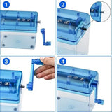High Quality ABS Hand Shredder Hand Crank Mini Manual Shredder Transparent Eco-Friendly Documents Paper Cutting Tool Home Office