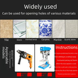 9-piece carbide tile hole opener set brazing grain alloy hole opener combination brick wall hole opener 9pc alloy tile hole