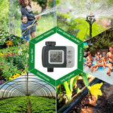 Digital Automatic Watering Timer with Rain Delay Grey& Dark Green G3/4 US G1/2 EU UK Optional ABS Digital Display 2*1.5V AA