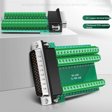 HDB44 Solderless Connector Industrial 3 Rows D-SUB 44Pin P Hole Plug Breakout Terminal Board Adapter