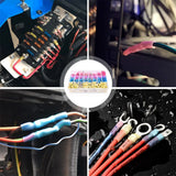 270PCS Heat Shrink Wire Connector Terminal Waterproof Marine Automotive Connector Assortment Rings Fork Hook Spade Butt Splices