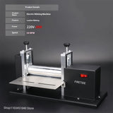 220V Electric small leather draw machine，manual glue dispenser leather press laminating machine ，Leather pressure strip