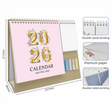 Decorative Desk Calendar Triangular Support Exquisite Patterns Custom Planner Binding Calendar Stable Support Office Calendar