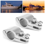2Pcs 22/25mm Boat Bimini Top Jaw Slide Clamp With Bolt Steel Marine Hardware Tube Clamp for Commercial Yachts Boat Canopy