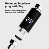 Digital Bathroom Shower Faucet Thermometer LED Display Water Power Thermometer For 1/2 Inch Bathroom Faucet Shower Thermomete