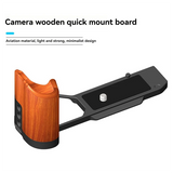 Camera L-Shaped Bracket Plate Wooden Handle Bracket For Nikon ZF Camera Base Plate Camera Tripod Photography Bracket