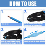 Nylon Spade Connector Kit Crimping Tool Quick Disconnect Ends Electrical Automotive Insulated Male Female Wire Crimp Terminal