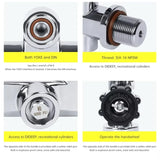3500PSI High-Pressure Tank Valve – 3/4-14 NPSM York & DIN Scuba Diving Cylinder Regulator Adapter