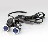 Professional Lab Magnifier Binocular Loupes Medical 2.5X 3.5X LED Head Light Lamp