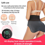 EMS Butt Lifting Massager Pad 8 Modes 25 Levels Muscle Stimulator for Glute Shaping Toning, Ergonomic Design with HD Display