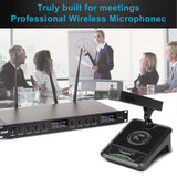 Biner DF208 UHF 8 Channel Wireless Microphone System Long Range Wireless Conference Microphone