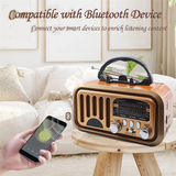 Classic Retro FM AM SW Radio Portable Wireless Bluetooth Speaker Featuring TF Card And USB MP3 Playback