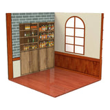 1/12 Scale Backdrop Scene Model Background Scene for Action Figures Dolls Mini Scale Car Parking Building Diorama Layout