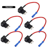 5pcs 12V Standard/Mini/Low Profile Mini Add-a-Circuit Fuse Tap Adapter, Blade Fuses Holder Plug Socket for Cars, Trucks, Boats