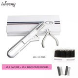 T 6D Hair Extensions Machine 5 pins 10 pins Human Hair Connector Kits 6D Micro Link Remove Hair Plier Salon Tools Set