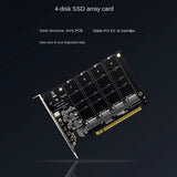 GW-PH44 Nvme 4-Disk Array Card PCI-E Raid Card Signal Splitting Expansion Card Nvme Raid Pcie 4.0 3.0 X16 Split Cards