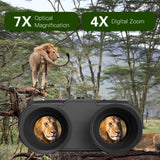 NV8000 Dual Screen Night Vision Goggles Binoculars with Naked Eye, 3D Viewing, Head Mounted for Tactical Hunting