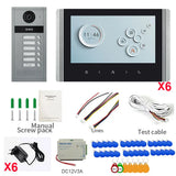 1080P Tuya Smart Video Doorphone for Multi-Apartment Metal Doorbell Video Intercom System 7inch Monitor with RFID Card Unlock