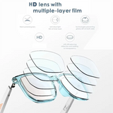 Bluetooth 5.3 Sunglasses Stereo Music Fashionable Versatile Double Magnetic Mirror