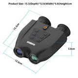 Ponbos DT99 Head-mounted Infrared Night Vision Binoculars 2.5K UHD 48MP 3D Binocular Telescope Camera for Hunting Camping