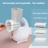50W Automatic Vegetable Cutter 3 Blades and Detachable Design Electric Vegetable Cutter for Shredding Slicing Grating Home Use