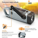 Multi-Function Solar Emergency Radio With AM/FM/WB Bands Large Flashlight Hand-Crank Generator Portable Phone Charger SOS Alarm