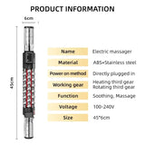 Muscle Massage Roller with Red Light Therapy - Deep Heat Compression & Meridian Massage Stick Muscle Soreness Relief Relaxation