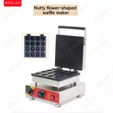 XEOLEO Electric Waffle Maker 1500W Nut Flower-shaped Waffle Machine  Crispy Nut Waffles Baking And Dessert Makers