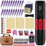 Long-lasting Tattoo Machines Set Battery Tattoos Full Kit Wireless Permanent Makeup Gun Sets Professional Tattoos Supplies