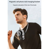 Silicone Magnetic Neck Mount Quick Release Hold POV Perspective Bracket For Cell Phone Action Camera Live Riding