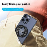 Foldable Double Sided Magnetic Phone Holder for Magsafe Gym Treadmill Universal Folding Car Holder Magnetic Smartphone Stand